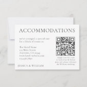 Minimalist Wedding Hotel Accommodation QR Code カード (正面)