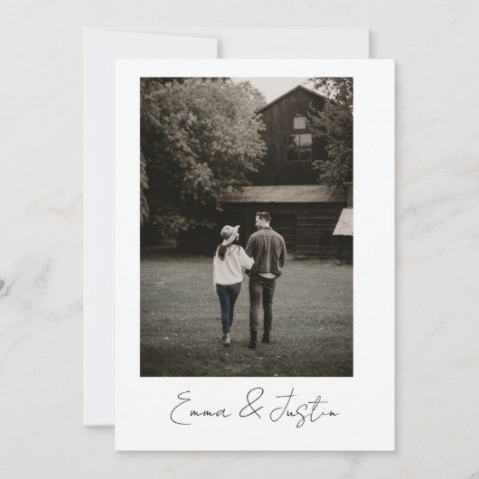 Minimalist Wedding Invitation 招待状 (正面)