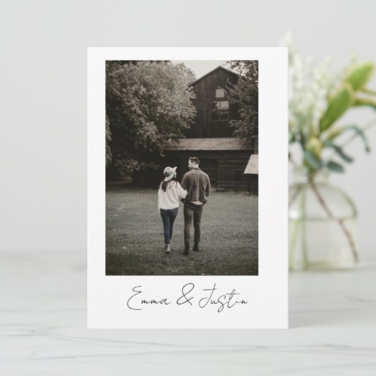 Minimalist Wedding Invitation 招待状 (スタンド正面)