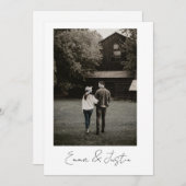 Minimalist Wedding Invitation 招待状 (正面/裏面)