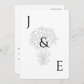 Minimalist wedding invitation  招待状 (正面/裏面)