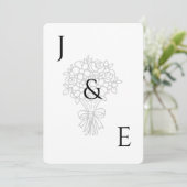 Minimalist wedding invitation  招待状 (スタンド正面)