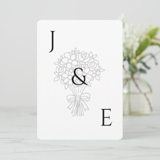 Minimalist wedding invitation  招待状 (スタンド正面)