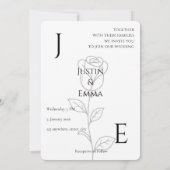 Minimalist wedding invitation  招待状 (裏面)