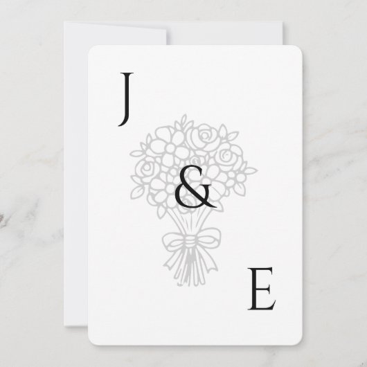 Minimalist wedding invitation  招待状 (正面)