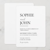 Minimalist Wedding Invitation Bundle Qr Code, Mini 招待状 (正面/裏面)