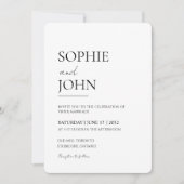 Minimalist Wedding Invitation Bundle Qr Code, Mini 招待状 (正面)