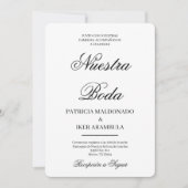  minimalist wedding invitation in spanish 招待状 (正面)