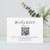 Minimalist Wedding Invitation RSVP (スタンド正面)