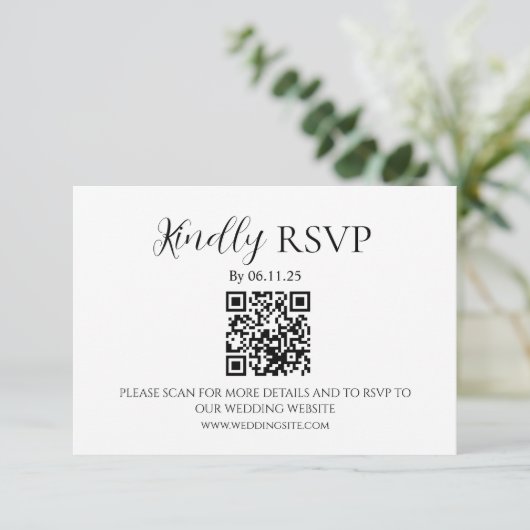 Minimalist Wedding Invitation RSVP (スタンド正面)