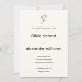 Minimalist Wedding Invitation Template 招待状 (正面)
