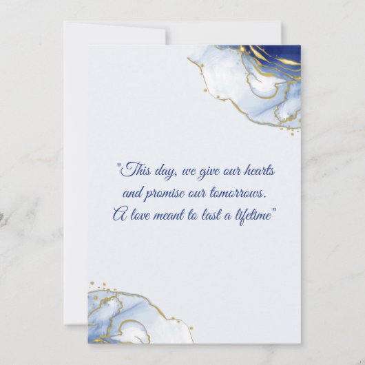 Minimalist Wedding Invitation Template 招待状 (裏面)