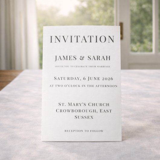 Minimalist Wedding Invitation Template | Elegant 招待状
