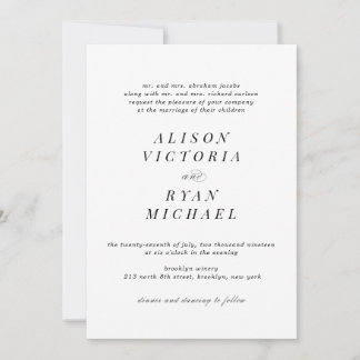 Minimalist Wedding Invitations 招待状