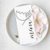 Minimalist Wedding Menu Card メニュー