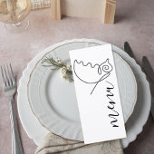 Minimalist Wedding Menu Card メニュー