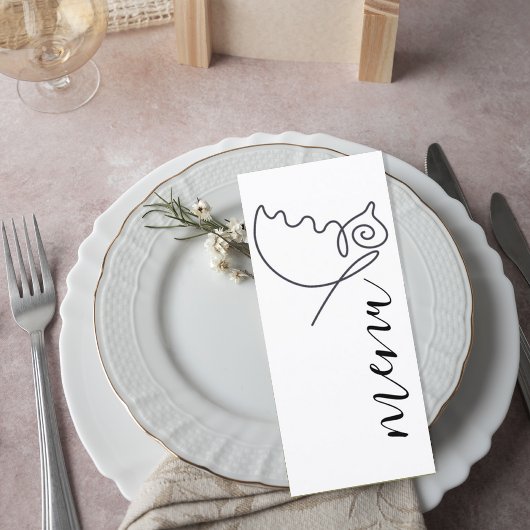 Minimalist Wedding Menu Card メニュー