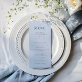 Minimalist Wedding Menu | Dusky Blue メニュー