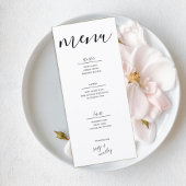 Minimalist Wedding Menu Sign メニュー