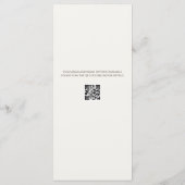 Minimalist Wedding Menu | Warm White メニュー (裏面)