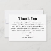 Minimalist Wedding | Modern Neutral Typography サンキューカード (正面)