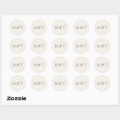 Minimalist Wedding Monogram Envelope Seal Sticker ラウンドシール (シート)