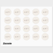 Minimalist Wedding Monogram Envelope Seal Sticker ラウンドシール (シート)