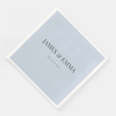 Minimalist Wedding Napkins | ダスキーブルー (コーナー)