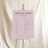 Minimalist Wedding Order of Events Dusky Rose ポスター