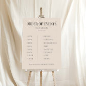 Minimalist Wedding Order of Events Soft Latte ポスター