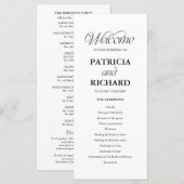 Minimalist Wedding Order of Service Program プログラム (正面/裏面)