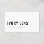 Minimalist Wedding Photography | 透明 名刺 (正面)