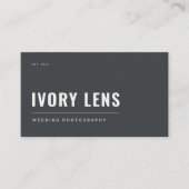 Minimalist Wedding Photography | Forge Gray 名刺 (正面)