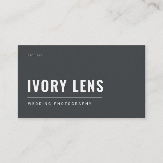 Minimalist Wedding Photography | Forge Gray 名刺 (正面)