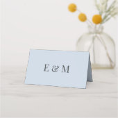 Minimalist Wedding Place Cards | Dusky Blue プレイスカード (裏面)