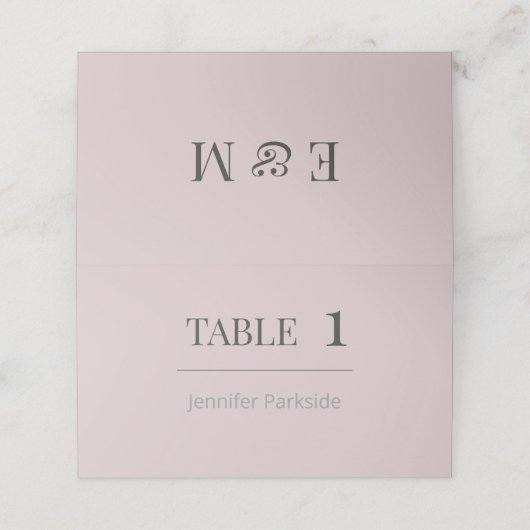 Minimalist Wedding Place Cards | Dusky Rose プレイスカード (外部開封)