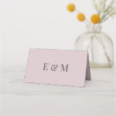 Minimalist Wedding Place Cards | Dusky Rose プレイスカード (裏面)