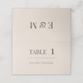Minimalist Wedding Place Cards Soft Latte プレイスカード (外部開封)