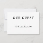 Minimalist Wedding Place Name Card | Table Seating (正面)