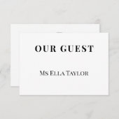 Minimalist Wedding Place Name Card | Table Seating (正面/裏面)