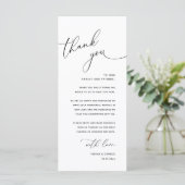 Minimalist Wedding Place Setting Thank You Card プログラム (スタンド正面)