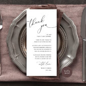 Minimalist Wedding Place Setting Thank You Card プログラム