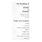 Minimalist Wedding Program – Simple & Elegant ラックカード (正面)