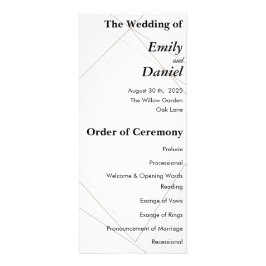 Minimalist Wedding Program – Simple & Elegant ラックカード