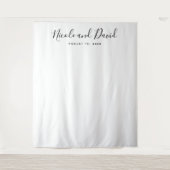 Minimalist Wedding Reception Decor Backdrop タペストリー (正面)