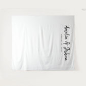 Minimalist Wedding Reception Decor Backdrop タペストリー (正面(横))