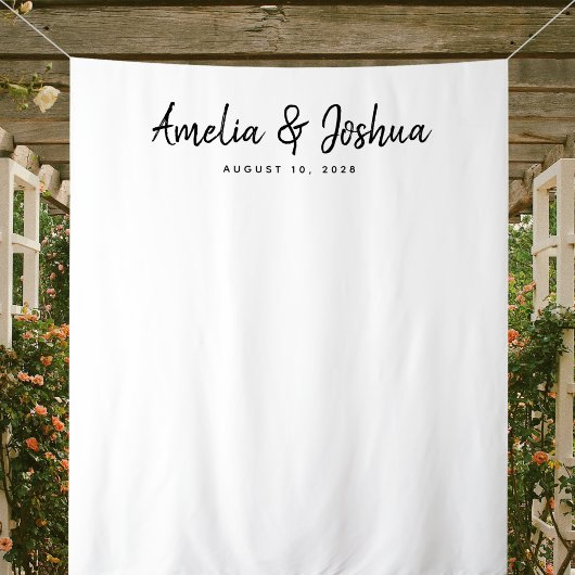 Minimalist Wedding Reception Decor Backdrop タペストリー