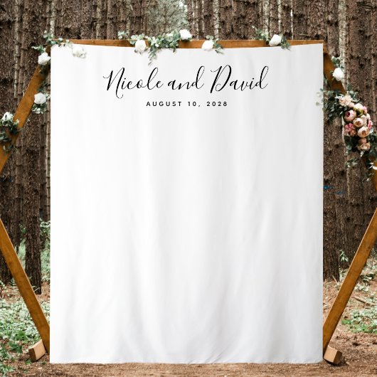 Minimalist Wedding Reception Decor Backdrop タペストリー