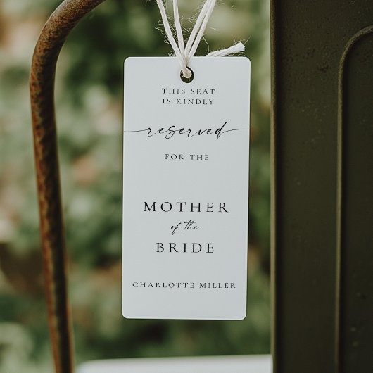 Minimalist Wedding Reserved Seating Tag 招待状