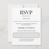 Minimalist Wedding RSVP Card | Editable Template (正面)
